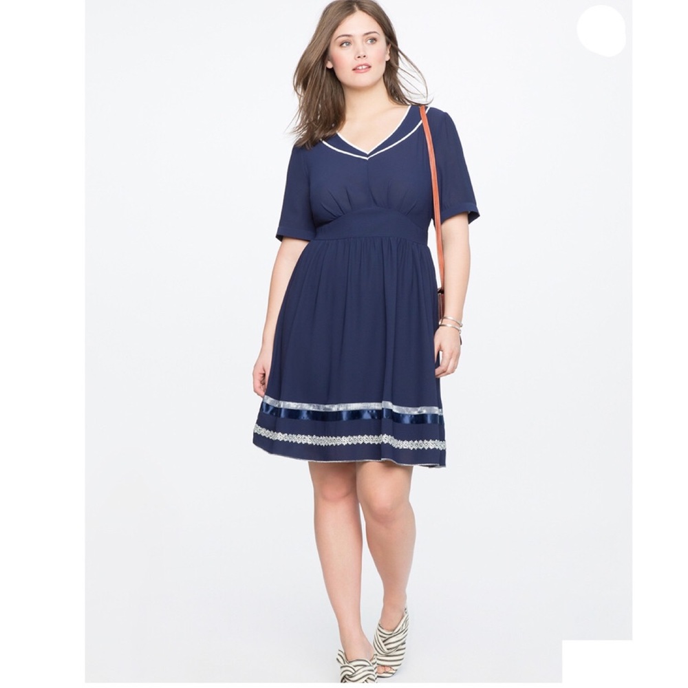 Eloquii Studio Contrast Piping Dress 20